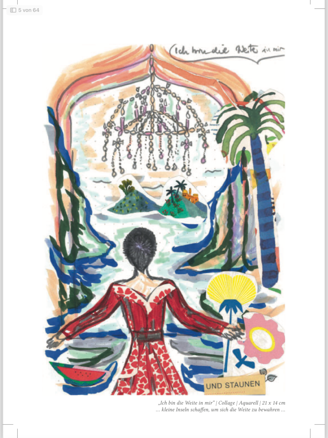 Collage „ich bin die Weite in mir“ von Claudia Edelmayer-Murri