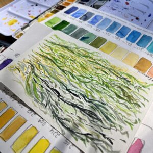 Flow Aquarellpostkarte von Claudia Edelmayer-Murri