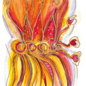 Aquarellpostkarte Schmetterling von Claudia Edelmayer-Murri, Coach, Künstlerin und Autorin