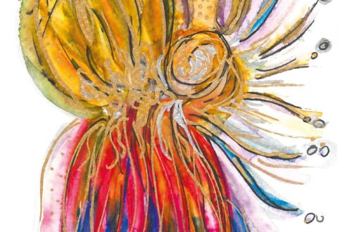 Aquarell a princess is born, von Claudia Edelmayer-Murri, Coach, Künstlerin und Autorin