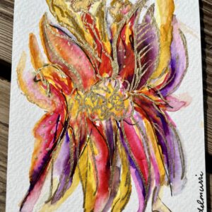 A princess is born 2 Aquarellpostkarte von Claudia Edelmayer-Murri