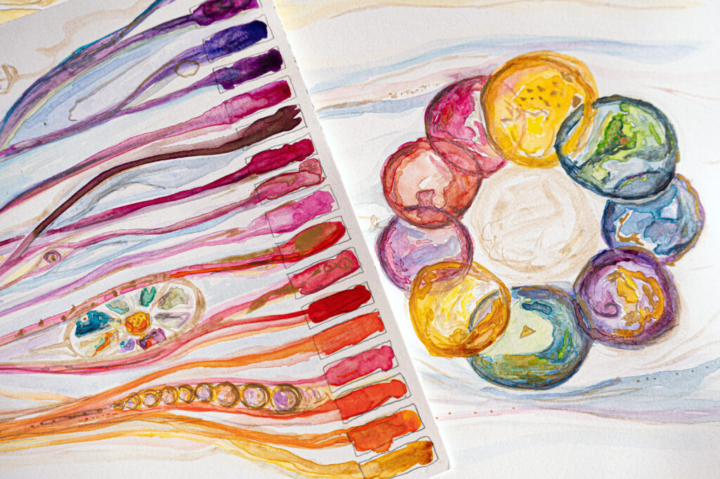 Aquarell Auschnitt - Wenn sich Kräfte bündeln - von Claudia Edelmayer-Murri