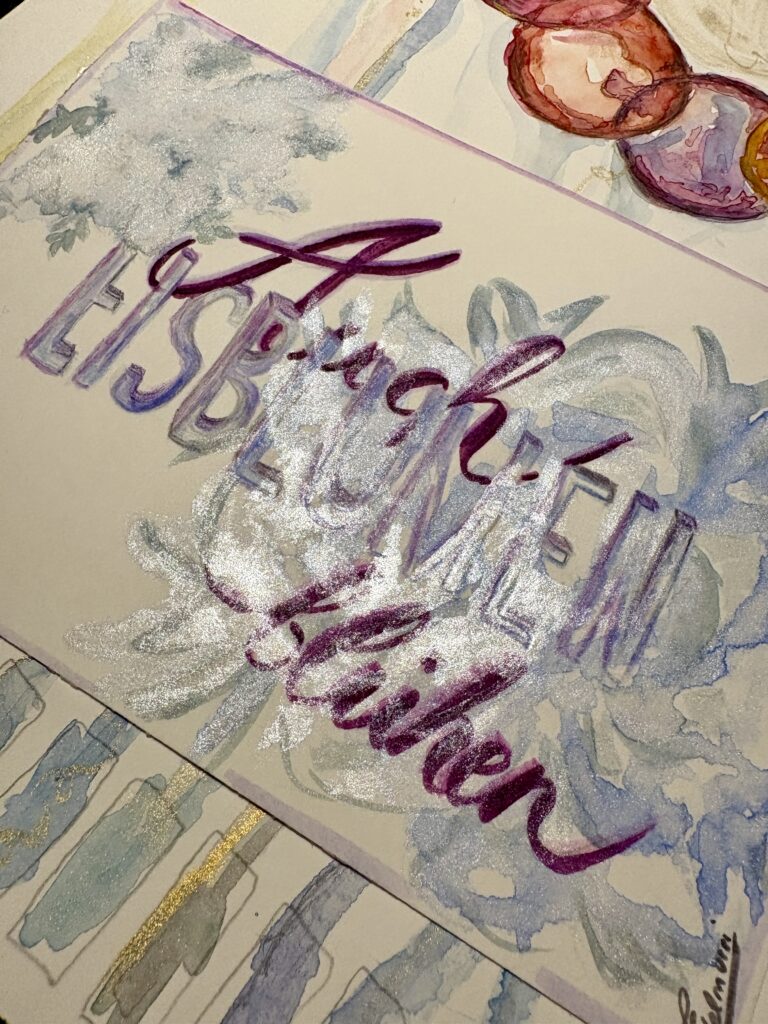 Aquarell Auch Eisblumen blühen von Claudia Edelmayer-Murri