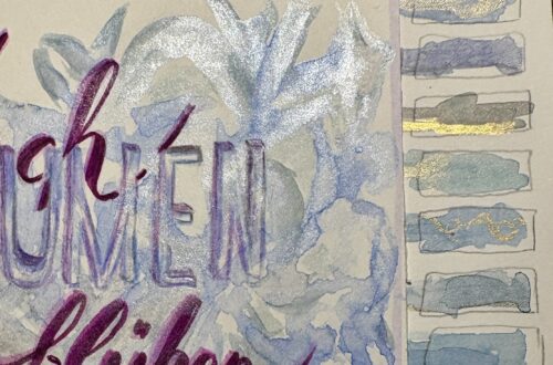 Aquarell Auch Eisblumen blühen von Claudia Edelmayer-Murri