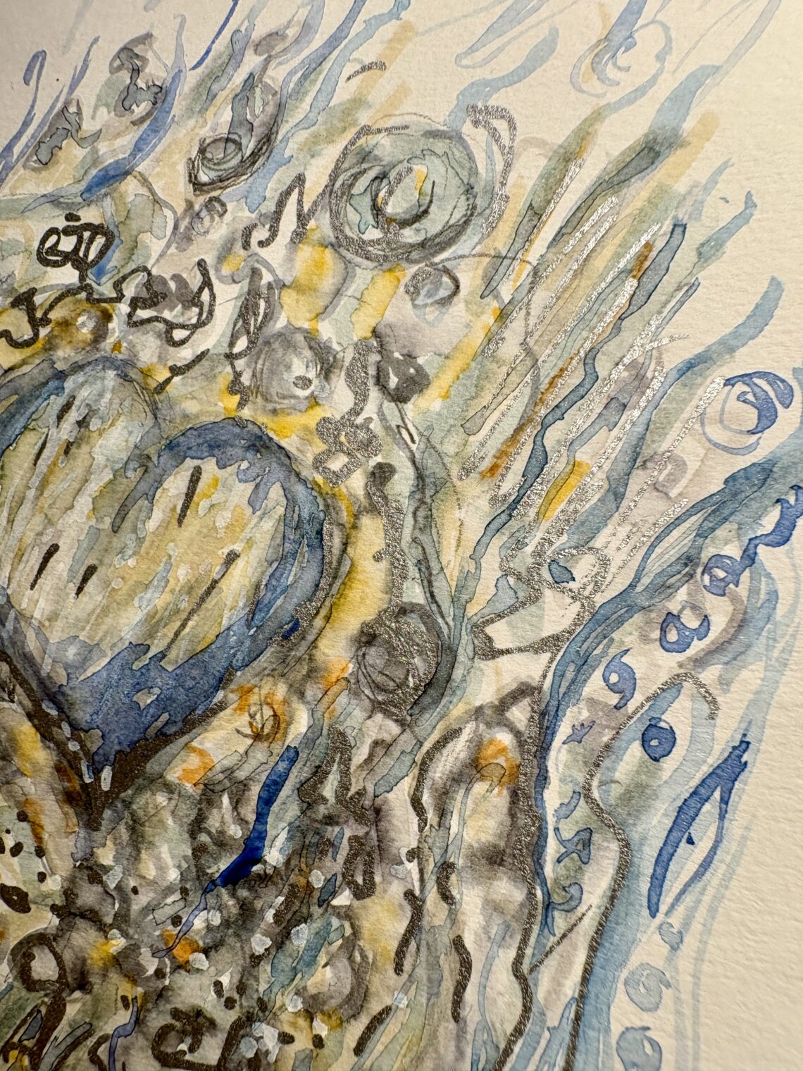 Kraftfeld 2 - Aquarell - Loslassen - von Claudia Edelmayer-Murri