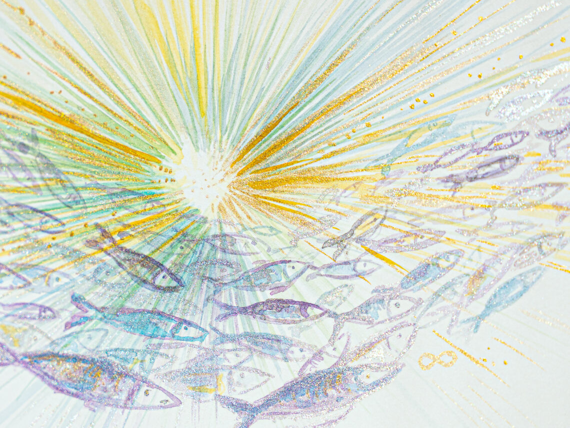 Aquarell deep sea von Claudia Edelmayer-Murri